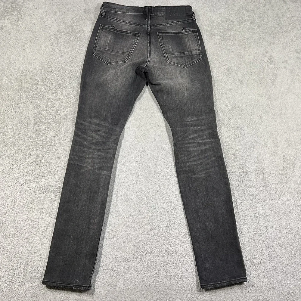 PRPS Le Sabre Jeans Mens 28x32 Stretch Slim Tapered Fit Distressed Black Wash